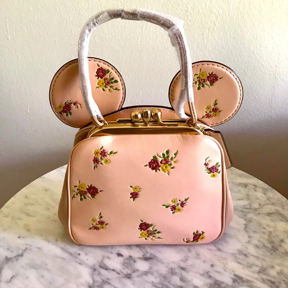 Coach Minnie Mouse Vintage Pink  Kisslock Bag